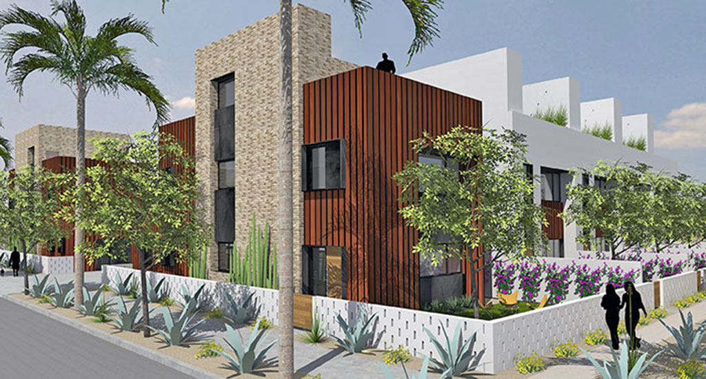 Exterior rendering of Uptown Row in Phoenix, AZ