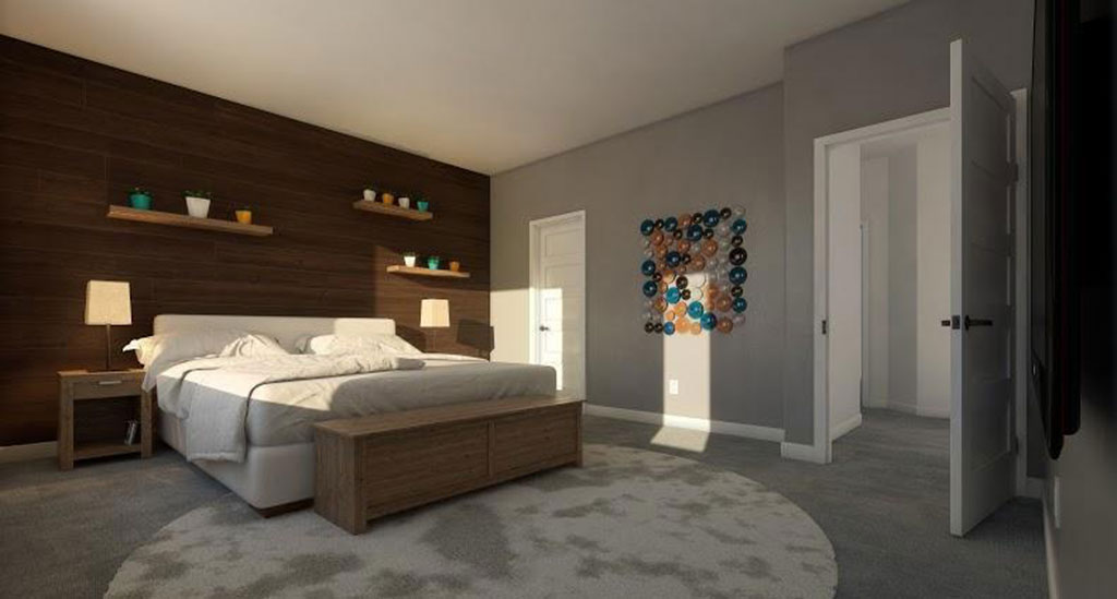 Bedroom rendering at Center 8 in Phoenix, AZ